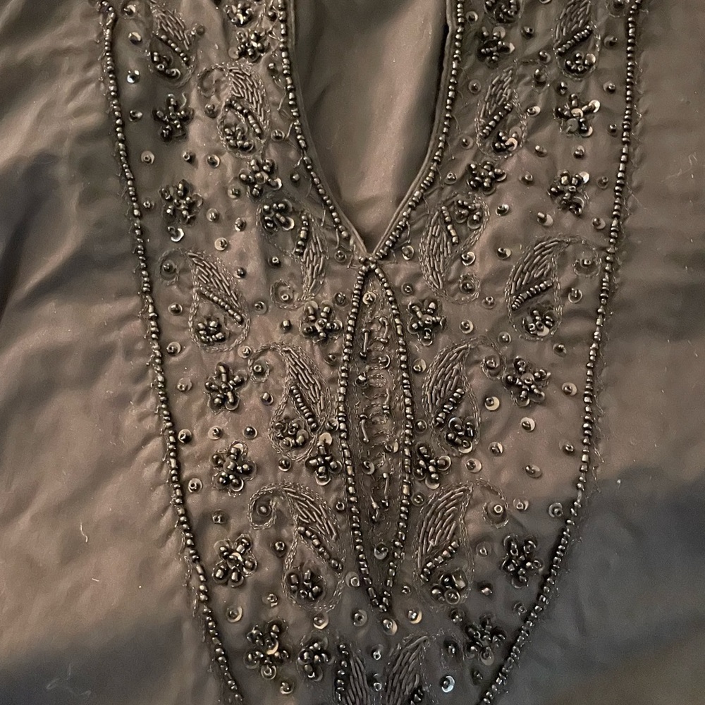 Sere di Jaipur brand size:44 black beaded cotton dress